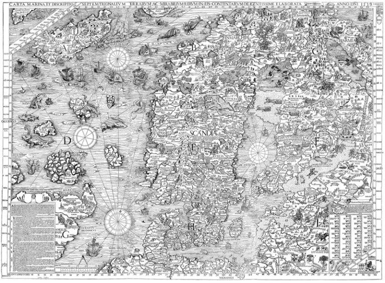 Olaus Magnus Carta Marina från 1539