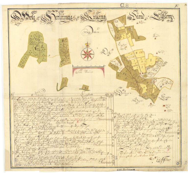 Herrljunga – geometrisk avmätning, 1720