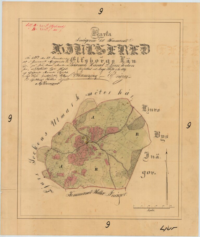 Hjulsered i Ljur – laga skifte, 1851