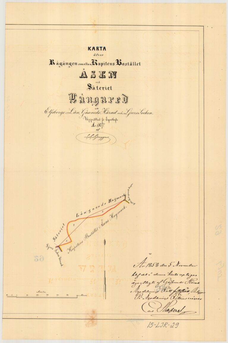 Åsen i Ljur – ägobyte, 1857