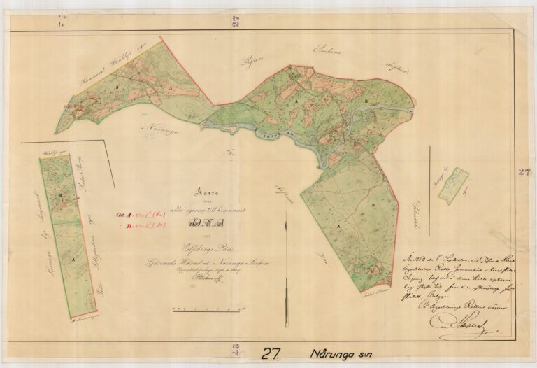 Öna i Nårunga – laga skifte och ägobyte, 1862