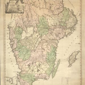 1792 Landsvägarna genom södra Sverige 1792 – historisk karta