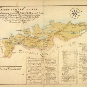 1733 Landsvägarna genom Bohus län – historisk karta