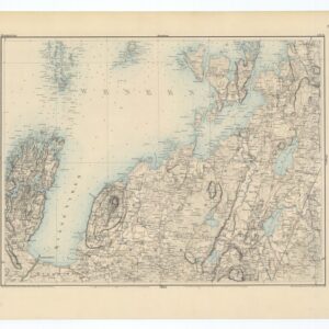 1845 Topografiska Corpsens karta över Sverige översedd 1858 Mariestad – historisk karta