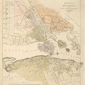 1819 Stockholm – karta reviderad 1828 – historisk karta