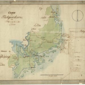 1700 mitt Postkarta över postgårdarna i Stockholms län under 1700-talets mitt – historisk karta
