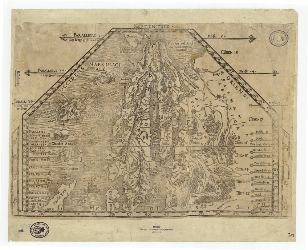 Olaus Magnus karta 1567 – historisk karta