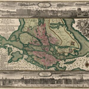 1730 Stockholm by Matthäus Seutter – historisk karta