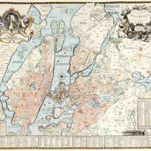 1733 Stockholm Tillaeus karta – historisk karta