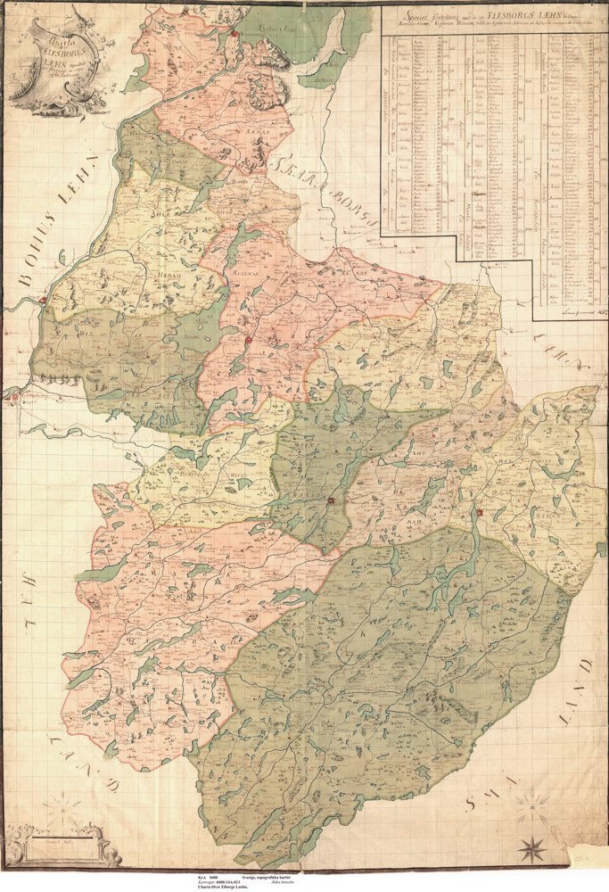 1794 Västergötland och Dalsland – historisk karta