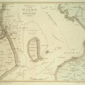 1816 Köpenhamn och Malmö – historisk karta