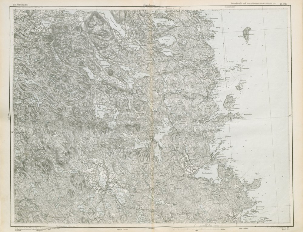 Generalstabskartan – blad 105 Ockelbo – historisk karta