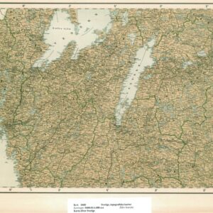 1881-1883 topografisk karta mellarsta Götaland – historisk karta