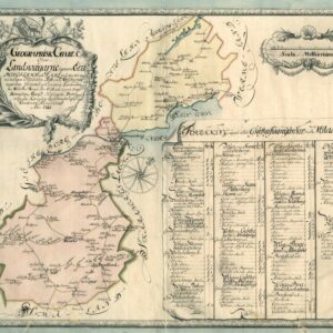 1731 Älvsborg landsvägarna genom – historisk karta