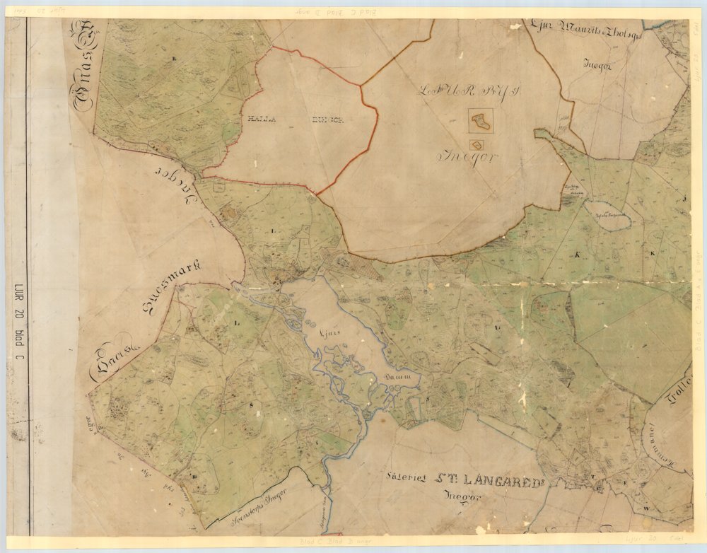1860 Ljur Laga skifte Sid 3 – historisk karta