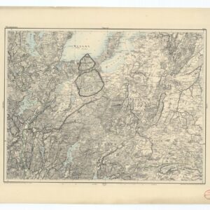 1847 Topoprafiska Corpsens karta över Sverige 1847 översedd 1858 Vänersborg – historisk karta