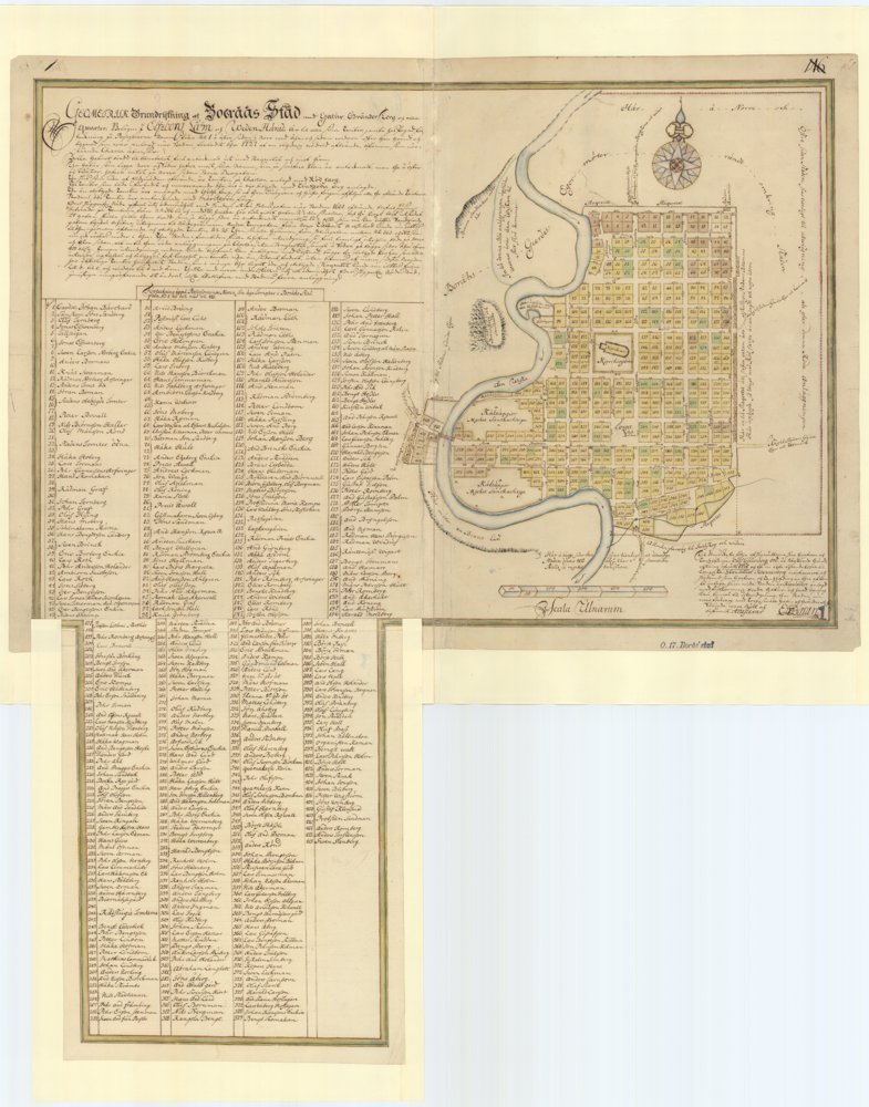 1728 Borås stad – historisk karta