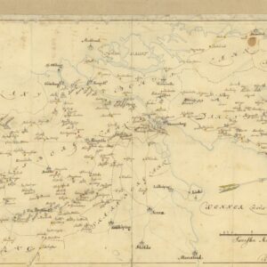 1702 runt Västergötland Länets vägar ritad av Wilhelm Kruse – historisk karta