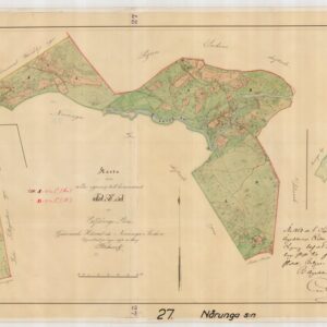 1862 Nårunga Öna Arealavmätning Laga Skifte Ägobyte 15-når-27 – historisk karta