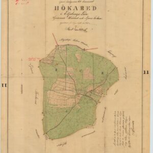 1856 Ljur Hökared Laga skifte – historisk karta