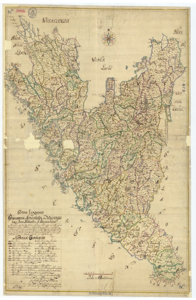 1689 Västergötland Dalsland Halland och Bohuslän – historisk karta