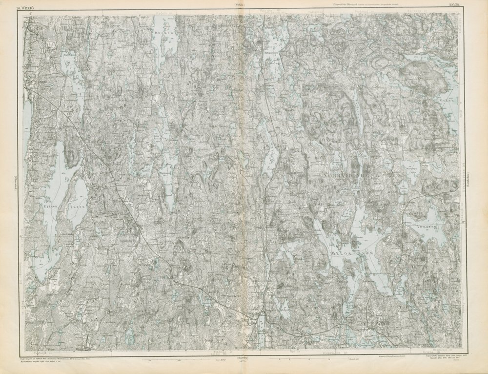 Generalstabskartan – blad 020 Vexiö – historisk karta