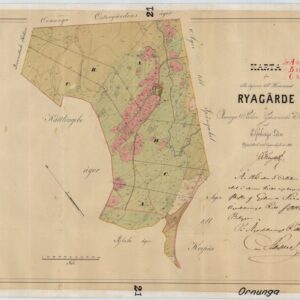 1861 Ornunga Ryagärde – historisk karta