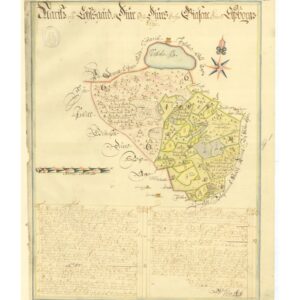 1722 Ljur Mauritz och Tholsgården 50x70 – historisk karta
