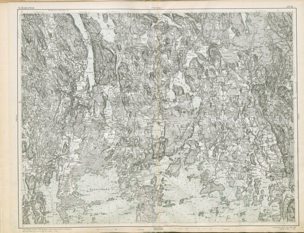 Generalstabskartan – blad 071 Karlstad – historisk karta