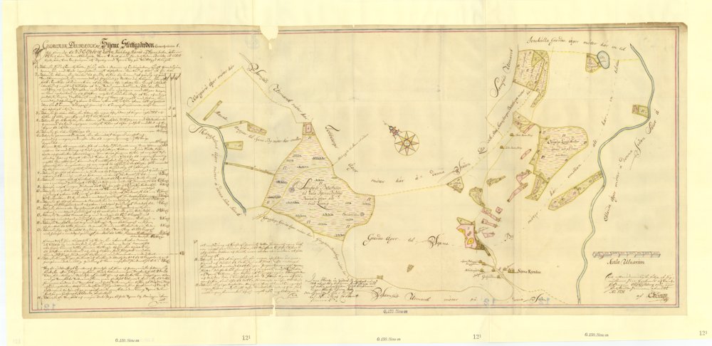 1731 Siene Skattegården – historisk karta
