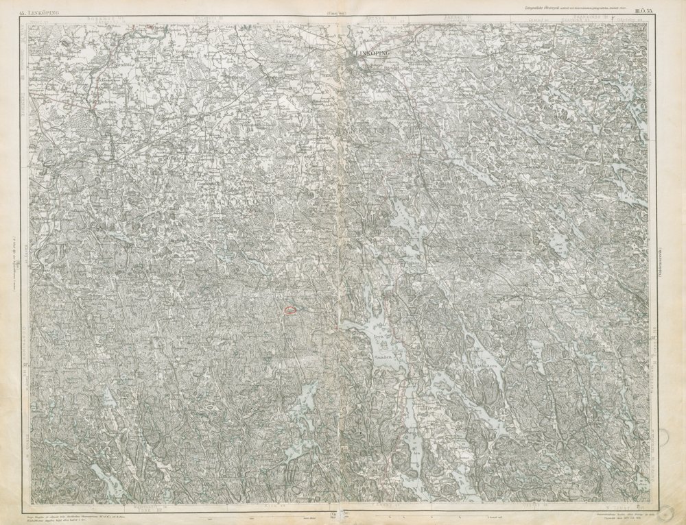 Generalstabskartan – blad 045 Linköping – historisk karta