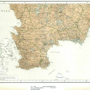 1881 Karta södra Sverige – historisk karta