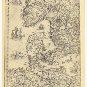 1626 Sverige och Danmark – historisk karta
