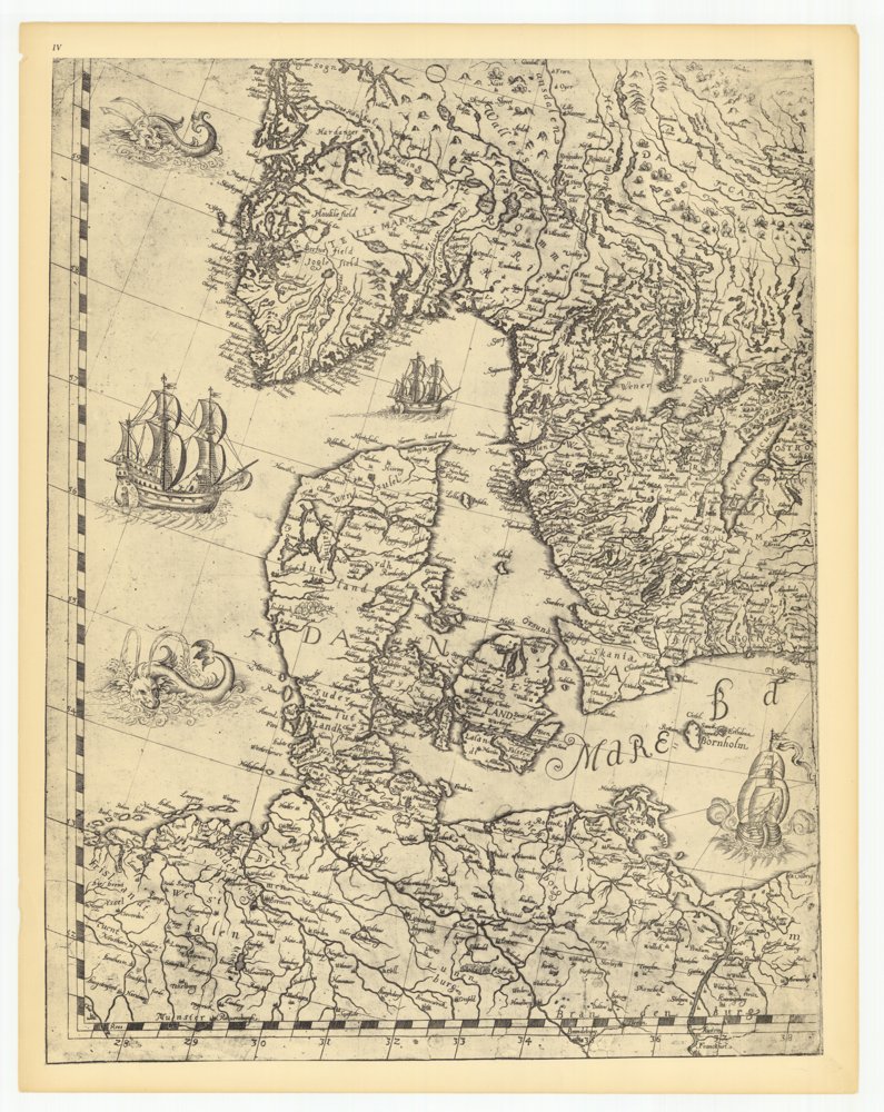 1626 Sverige och Danmark – historisk karta