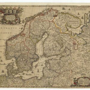 1680 Sverige Norge Danmark Engelsk Atlas – historisk karta