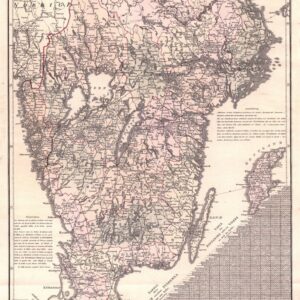 1830 Landsvägarna i Sverige – historisk karta