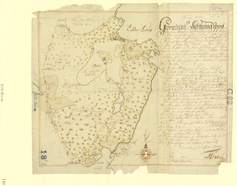 1687 Ollestad – historisk karta