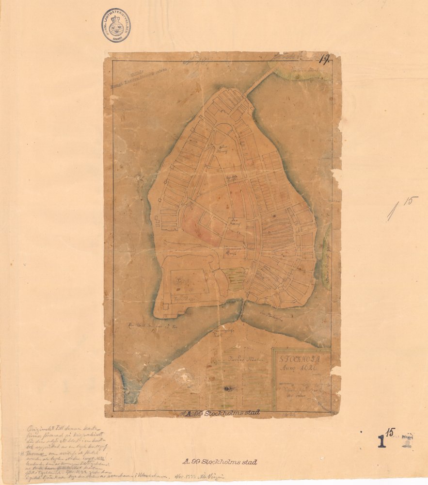 1626 Stockholm – historisk karta
