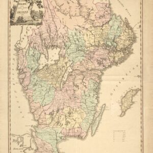 1811 Landsvägarna genom södra Sverige – historisk karta