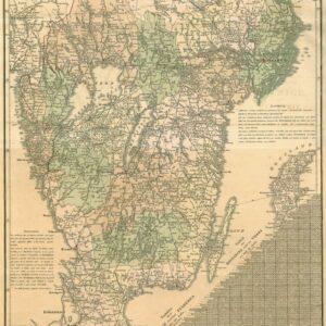 1836 Landsvägarna i Sverige – historisk karta