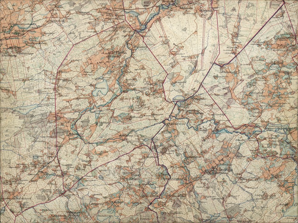 Nårunga och Ljur – historisk karta