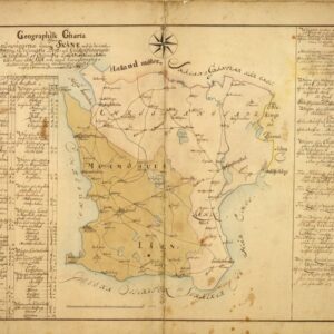 1731 Landsvägarna genom Skånes län – historisk karta