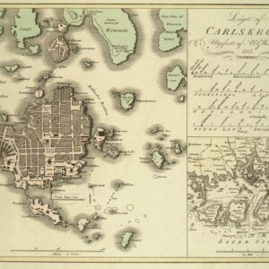 1843 Karlskrona Stad – historisk karta