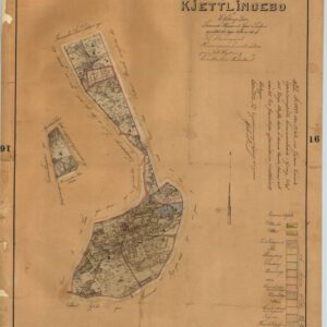 1886 Ljur Kjättlingabo laga skifte – historisk karta