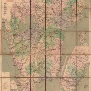 1878 Sverige kommunikationskarta med postkontor – historisk karta