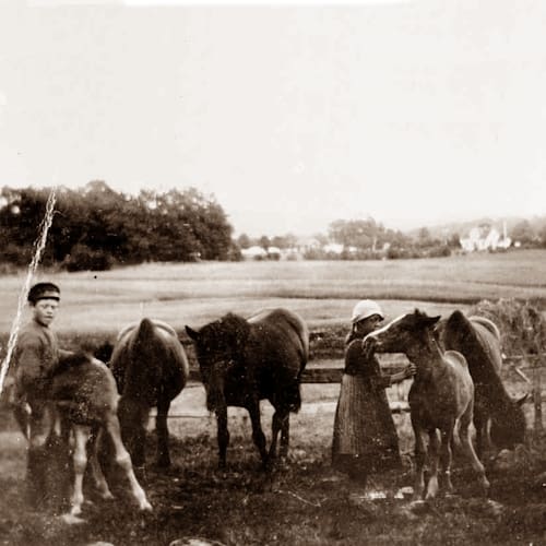 Barn vid Lillasjön, Östad, ca 1915