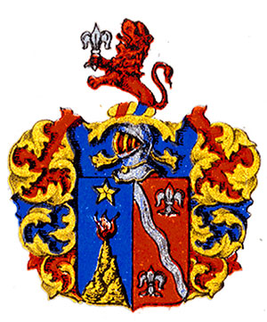 Illustration ur släkttavlan för Adelheim – adliga ätten nr 1886