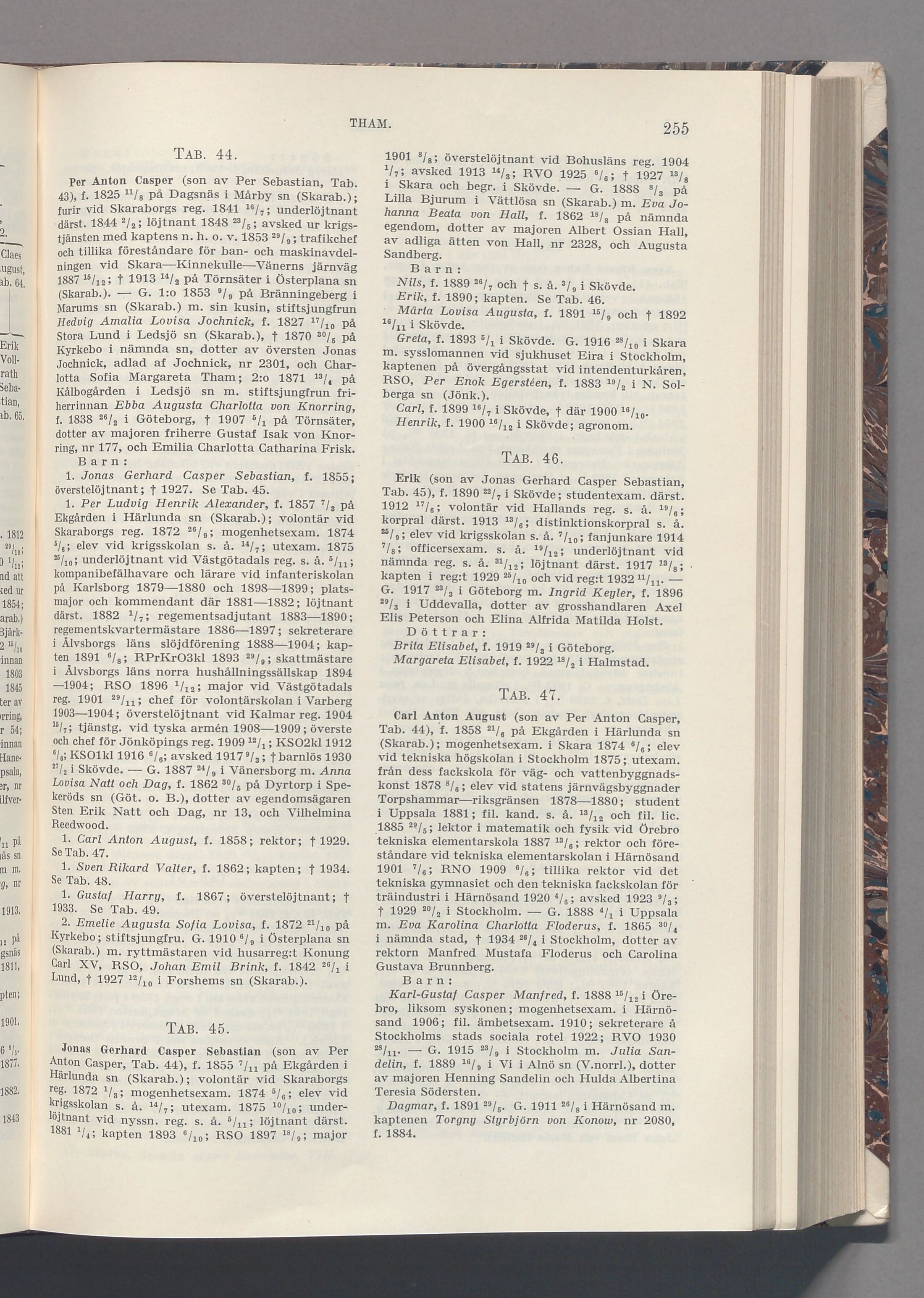 Tham: originalets tryckta släkttavla, band 8, sida 255