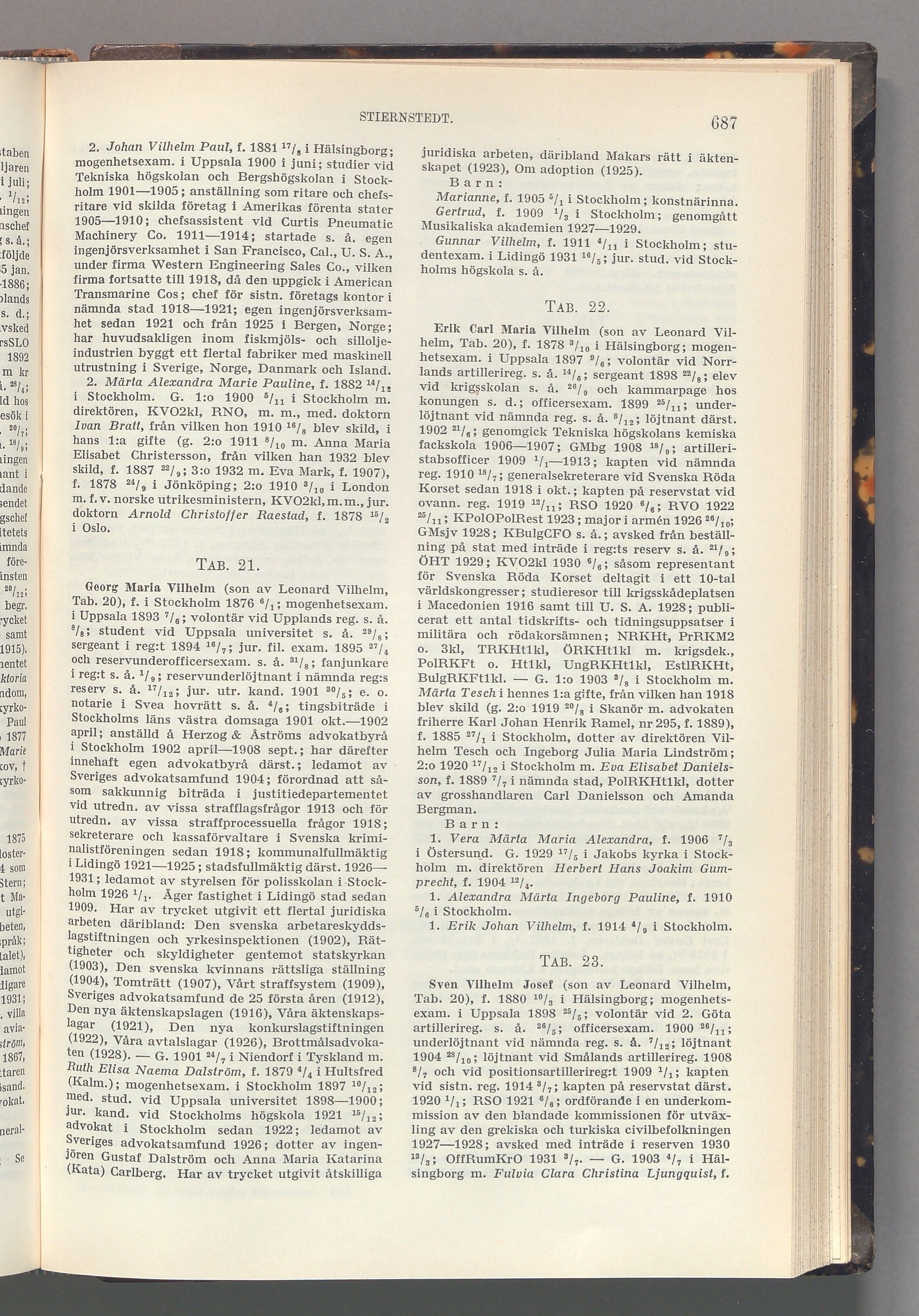 Stiernstedt: originalets tryckta släkttavla, band 7, sida 687