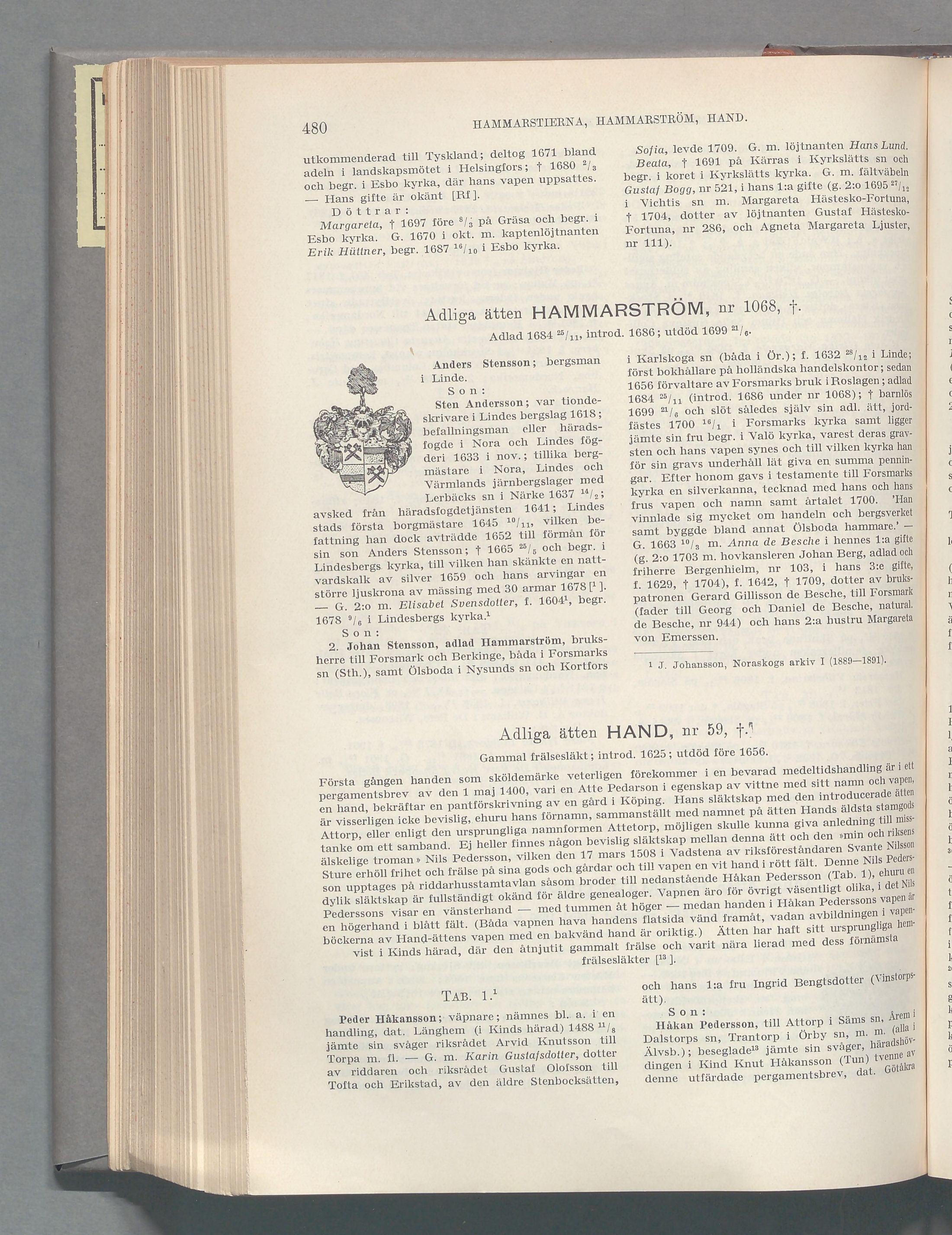 Hand: originalets tryckta släkttavla, band 3, sida 480